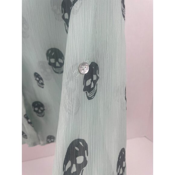 About a Girl Los Angeles Tops About A Girl Skull Print Sheer